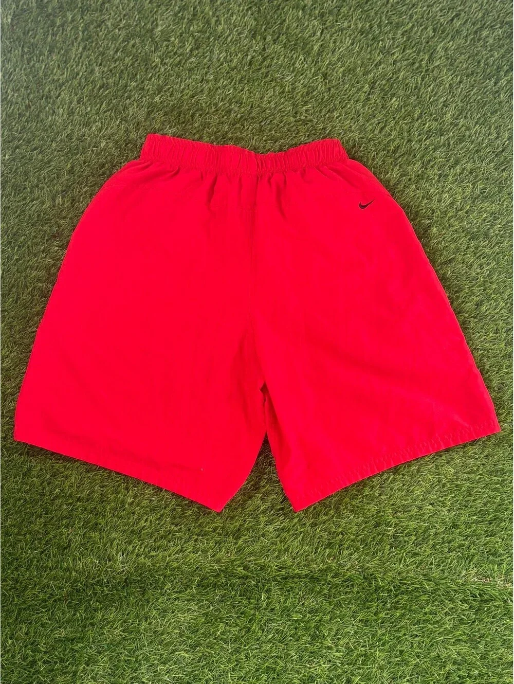 Vintage Nike Red Polyester Athletic Shorts, Men's M
